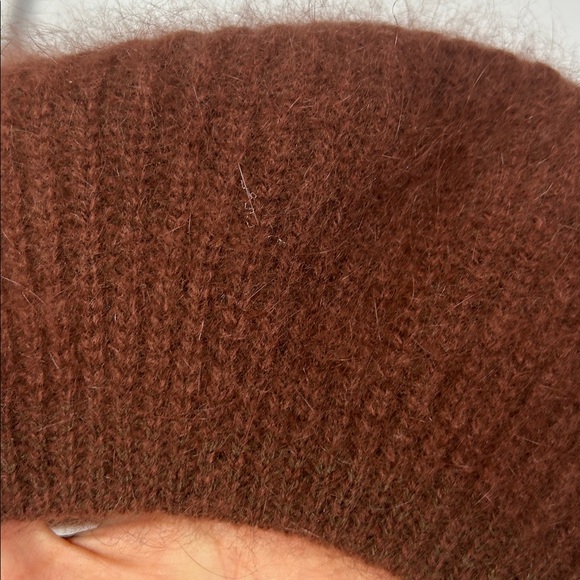 Vintage Aris Rich Brown Women's Hair Beret angora wool blend - Picture 10 of 11